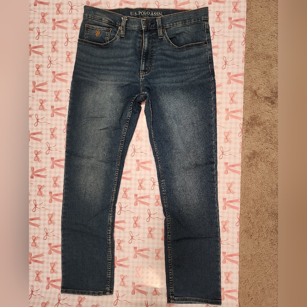 U.S. Polo Assn. Men's Dark Blue Slim Straight Jeans